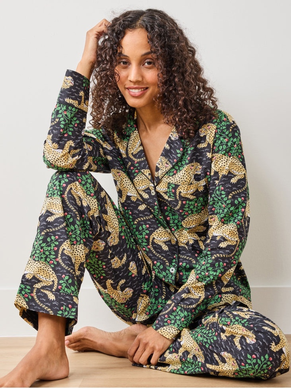 Printfresh Long PJ Set in Bagheera Ink Size Small
